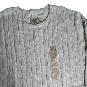 St Johns Bay Mens XXL Crewneck‎ Cable Knit Sweater Coastal Classic Soft